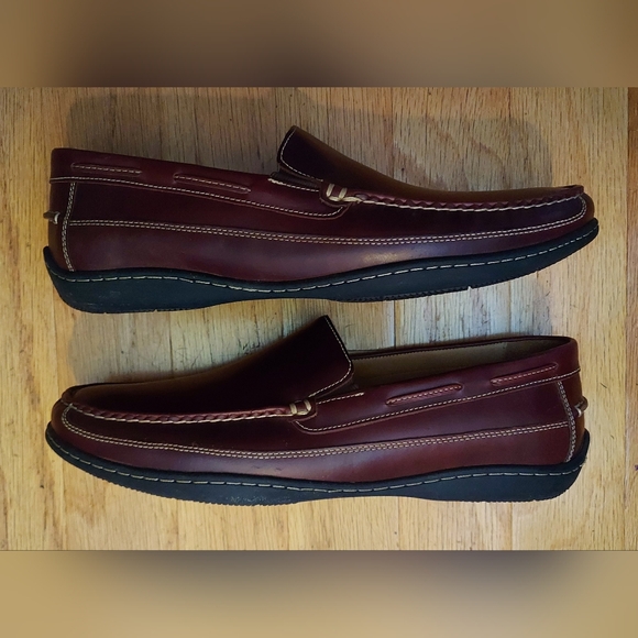 JOHNSTON & MURPHY SHEEPSKIN 25-8343 MEN'S DARK BROWN LEATHER LOAFERS SIZE 13 M - Picture 6 of 15
